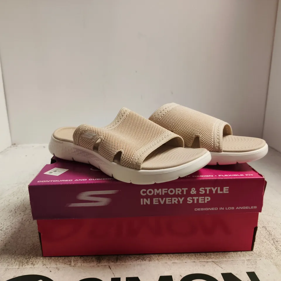 SKECHERS GO WALK SANDALS – BEIGE, WOMEN’S UK 6