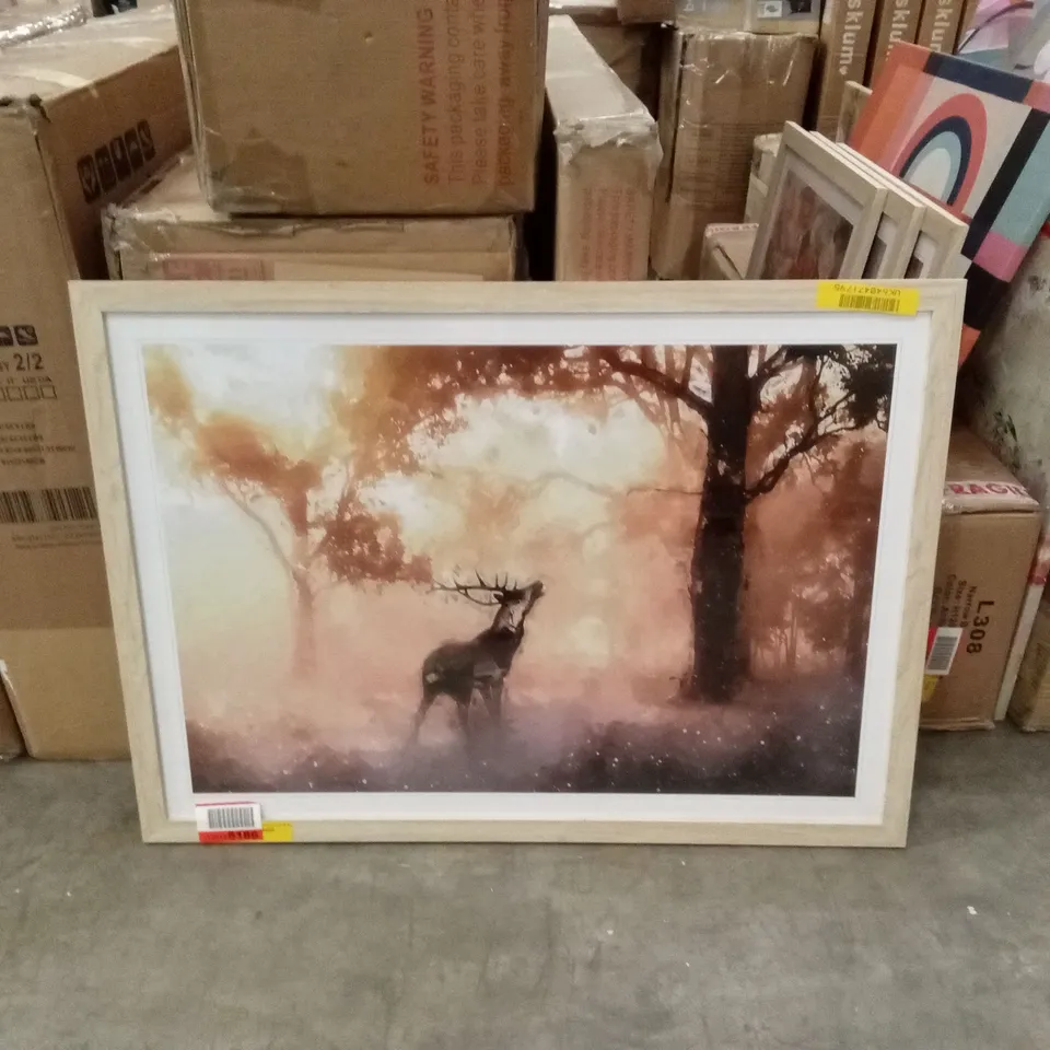 FRAMED SUNBATHED FORREST CALM ART PRINT