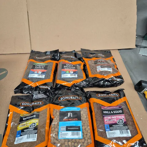 SONUBAITS PELLETS ASSORTMENT – SIX FLAVOURS (FISHING BAIT PELLETS)