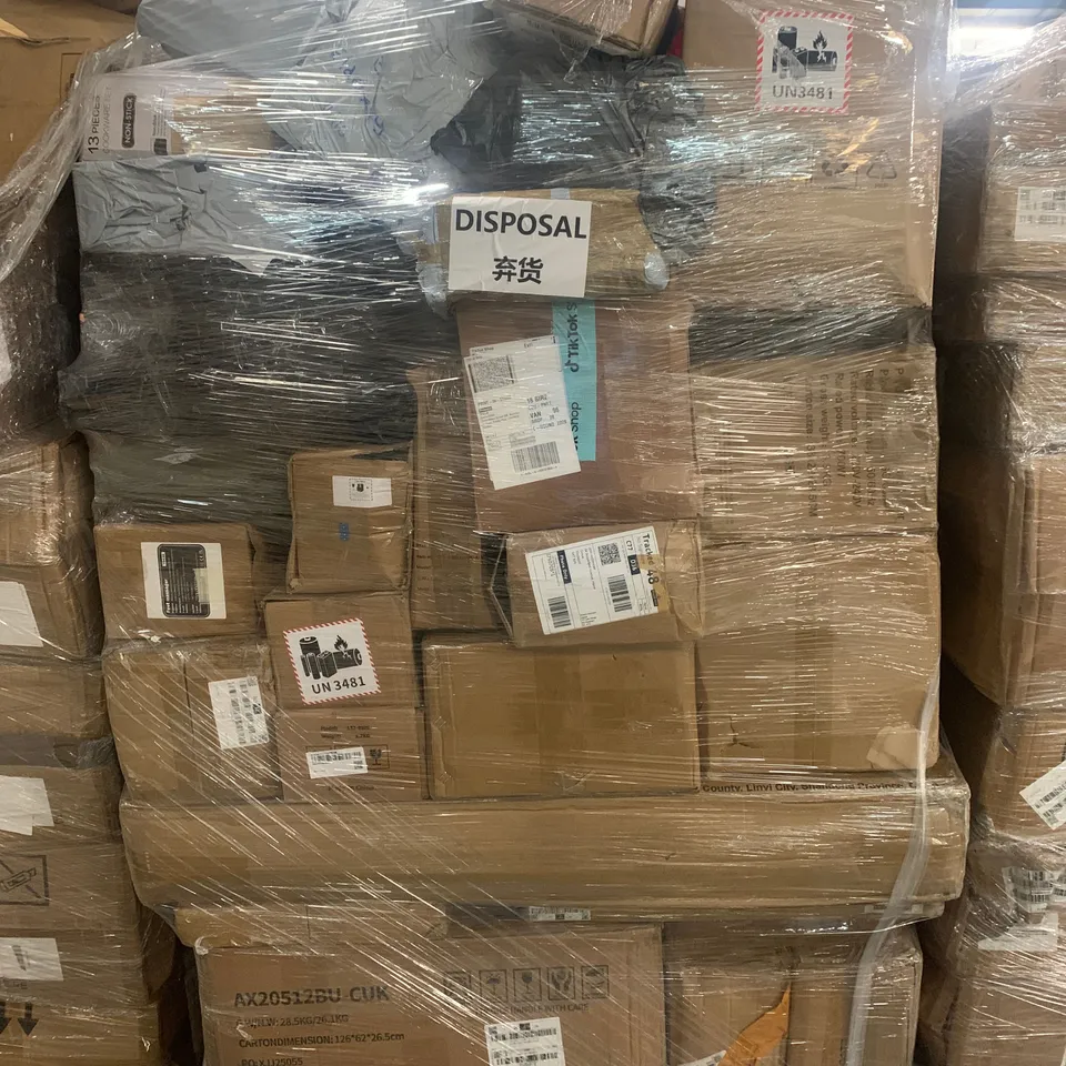 PALLET OF ASSORTED ITEMS TO INCLUDE COOKWARE SET, FOOT MASSAGER AND FLATPACKK