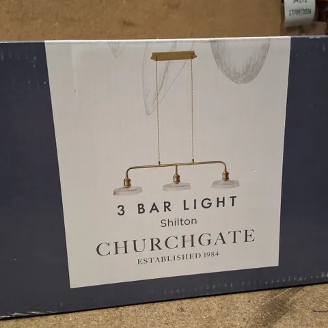 BOXED CHURCHGATE 3-BAR LIGHT FIXTURE