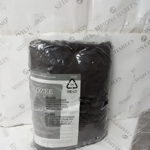 COZEE HOME VELVETSOFT HEATED THROW IN CHARCOAL