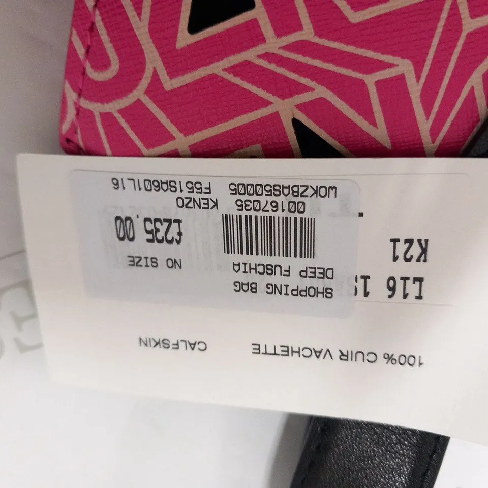 KENZO DEEP FUCHSIA SHOPPING BAG 