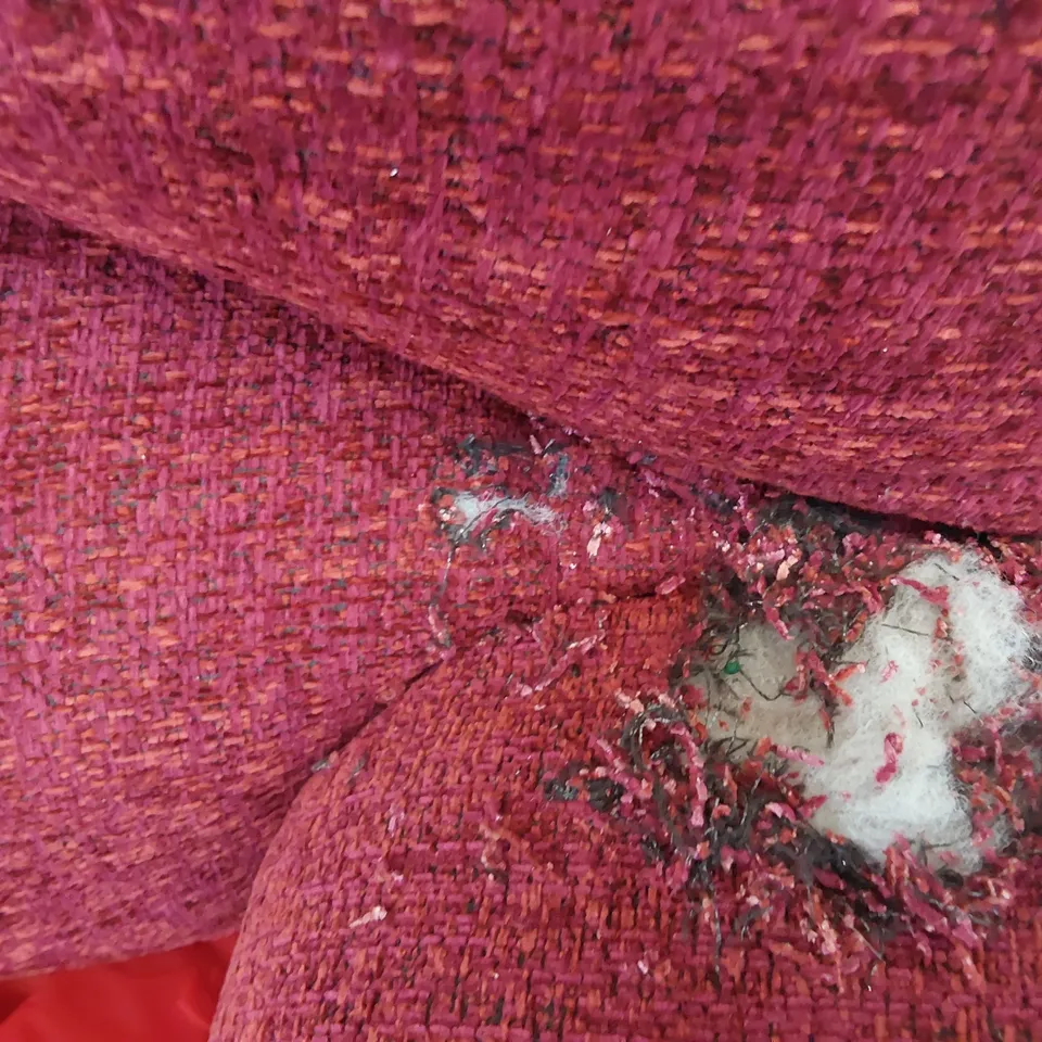 QUALITY BRITISH DESIGNER G PLAN CHLOE POWER RECLINING THREE SEATER SOFA RUSH CLARET FABRIC