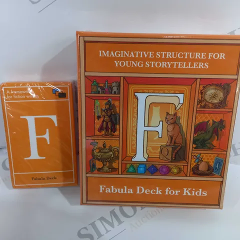 TWO SEALED FABULA DECKS INCLUDING ONE FOR CHILDREN AND ONE FOR FICTION WRITERS