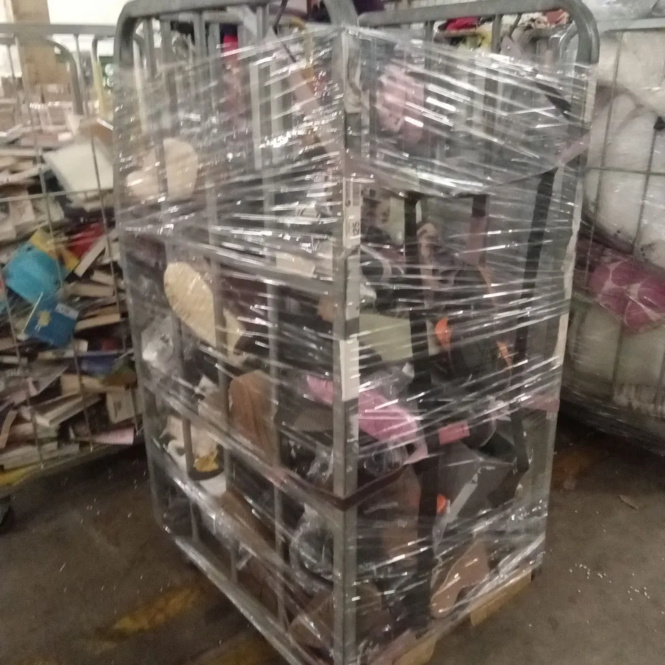 CAGE TO CONTAIN A LARGE QUANTITY OF DESIGNER SHOES. BRANDS, SIZES AND CONDITIONS VARY - CAGE NOT INCLUDED 