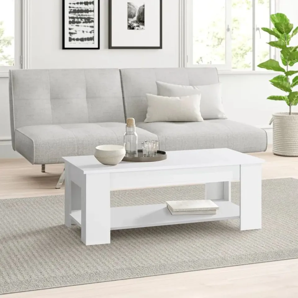 BOXED ADRIANNE LIFT TOP EXTENDABLE COFFEE TABLE WITH STORAGE (1 BOX)