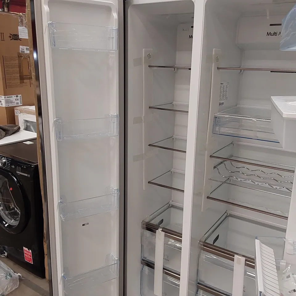 HISENSE RS741N4WBE NON-PLUMBED TOTAL NO FROST AMERICAN FRIDGE FREEZER - BLACK - E RATED