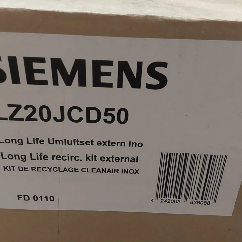 BRAND NEW BOXED SIEMENS LZ20JCD50 LONG LIFE REGENERATIVE RECIRCULATION KIT (1 BOX)