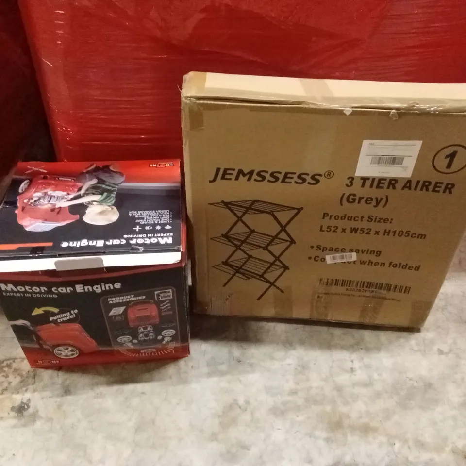 PALLET OF ASSORTED HOUSEHOLD GOODS AND PRODUCTS TO INCLUDE; DINNERWARE SET, TOYS, AIRER ETC