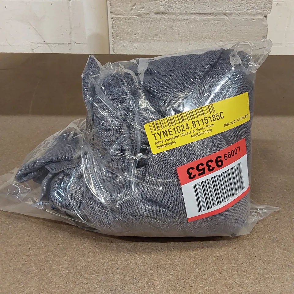 BAGGED ADNE POLYESTER SHEERS & VOILES GROMMET CURTAINS - DARK GREY // SIZE UNSPECIFIED (1 ITEM)