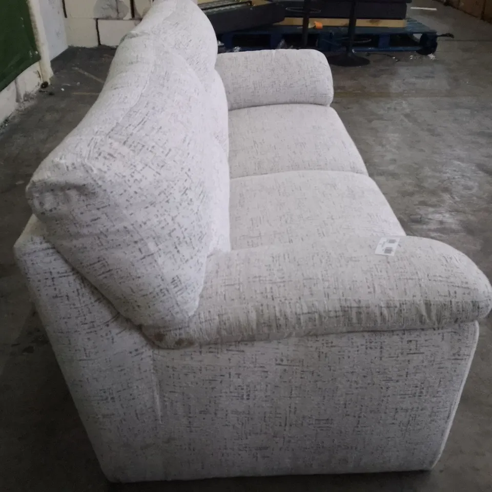 QUALITY DESIGNER 2.5 SEATER SOFA - WHITE FABRIC 
