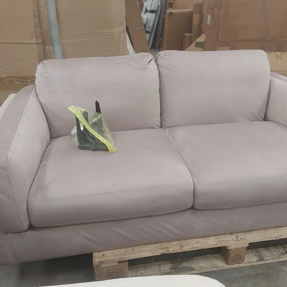 QUALITY DESIGNER VELVET UPHOLSTERED 2-SEATER SOFA