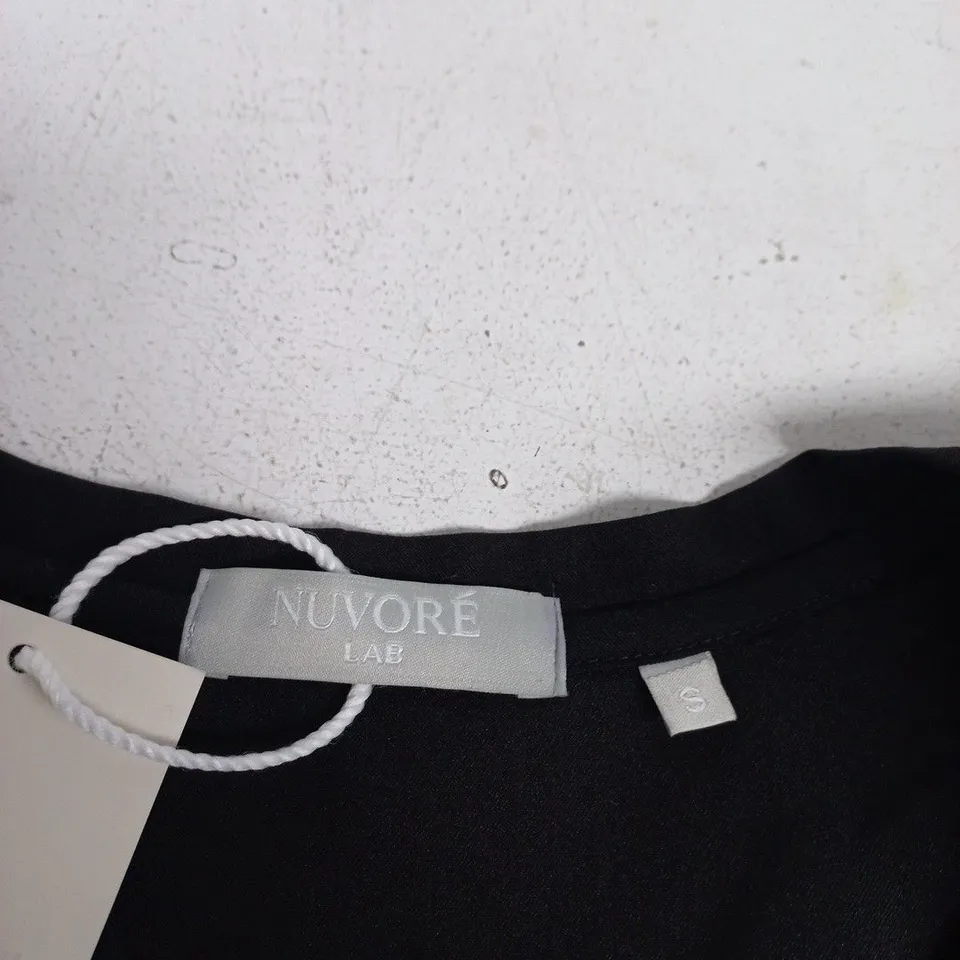 NUVORE LAB BLACK V-NECK TOP – SIZE S