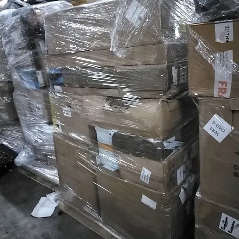 PALLET OF ASSORTED FURNITURE, HOUSEHOLD GOODS & PRODUCTS TO INCLUDE; ELECTRONIC LUNCHBOX, TABLETOP DEHUMIDIFIER, BOXED FURNITURE ETC 