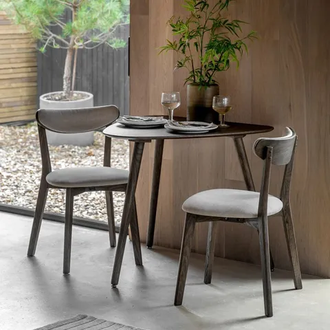 BOXED GALLERY DIRECT HATFIELD DINING TABLE SMALL SMOKED (1 BOX)