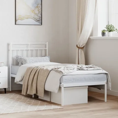 BOXED ABRY METAL SINGLE BED - WHITE (1 BOX)