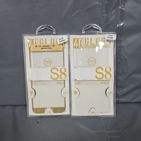 BOX OF APPROXIMATELY 40 ASSORTED PHONE 4D GLASSES SCREEN PROTECTOR TO INCLUDE - GOLD S6 EDGE & CLEAR S6 EDGE 