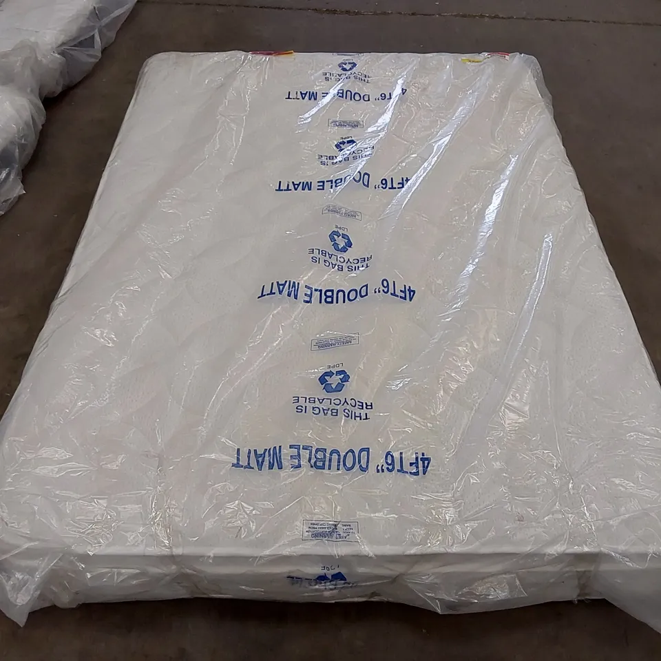 QUALITY BAGGED MEMORY WOOL POCKET SPRUNG HYBRID 2000 4'6" FIRM DOUBLE MATTRESS 