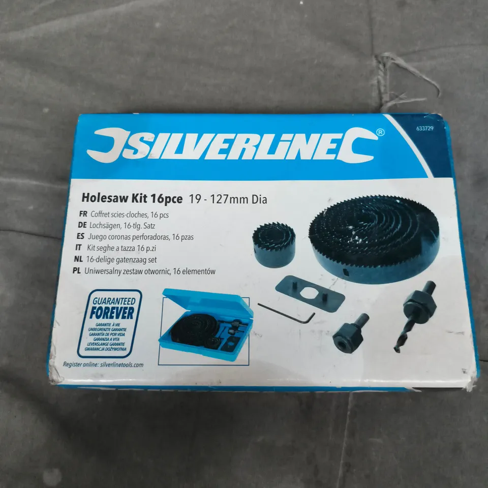 SILVERLINE HOLESAW KIT 16PC – 19–127MM DIAMETER