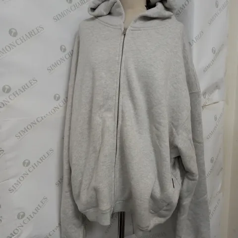REPRESENT HEAVYWEOGHT INITIAL ZIP HOODIE IN ICE GREY MARL - XL