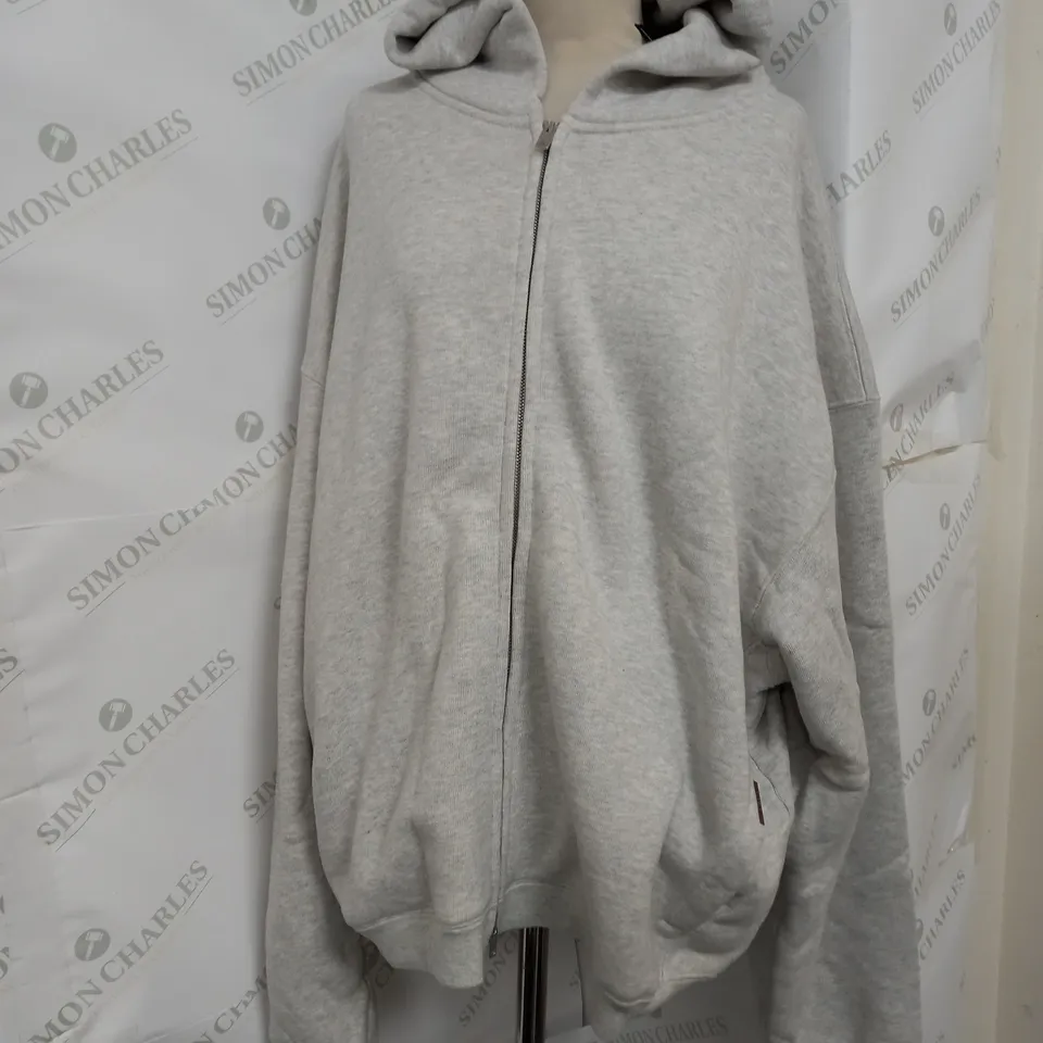 REPRESENT HEAVYWEOGHT INITIAL ZIP HOODIE IN ICE GREY MARL - XL