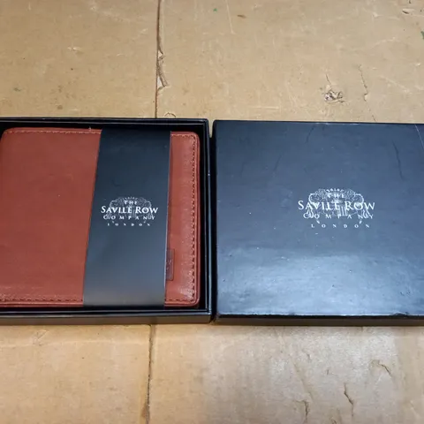 THE SAVILE ROW COMPANY BROWN LEATHER WALLET
