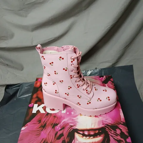 KOI CHERRY PASSION PLATFORM BOOTS PINK BOXED SIZE 5