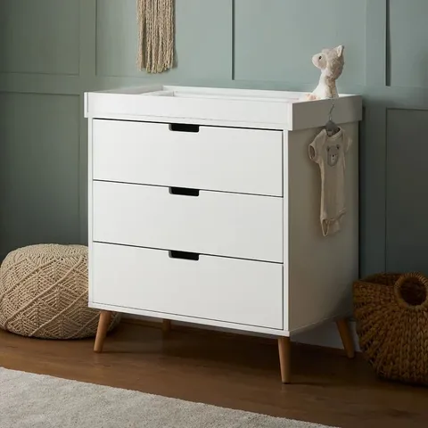 BOXED MAYA CHANGING TABLE IN WHITE (2 BOXES)