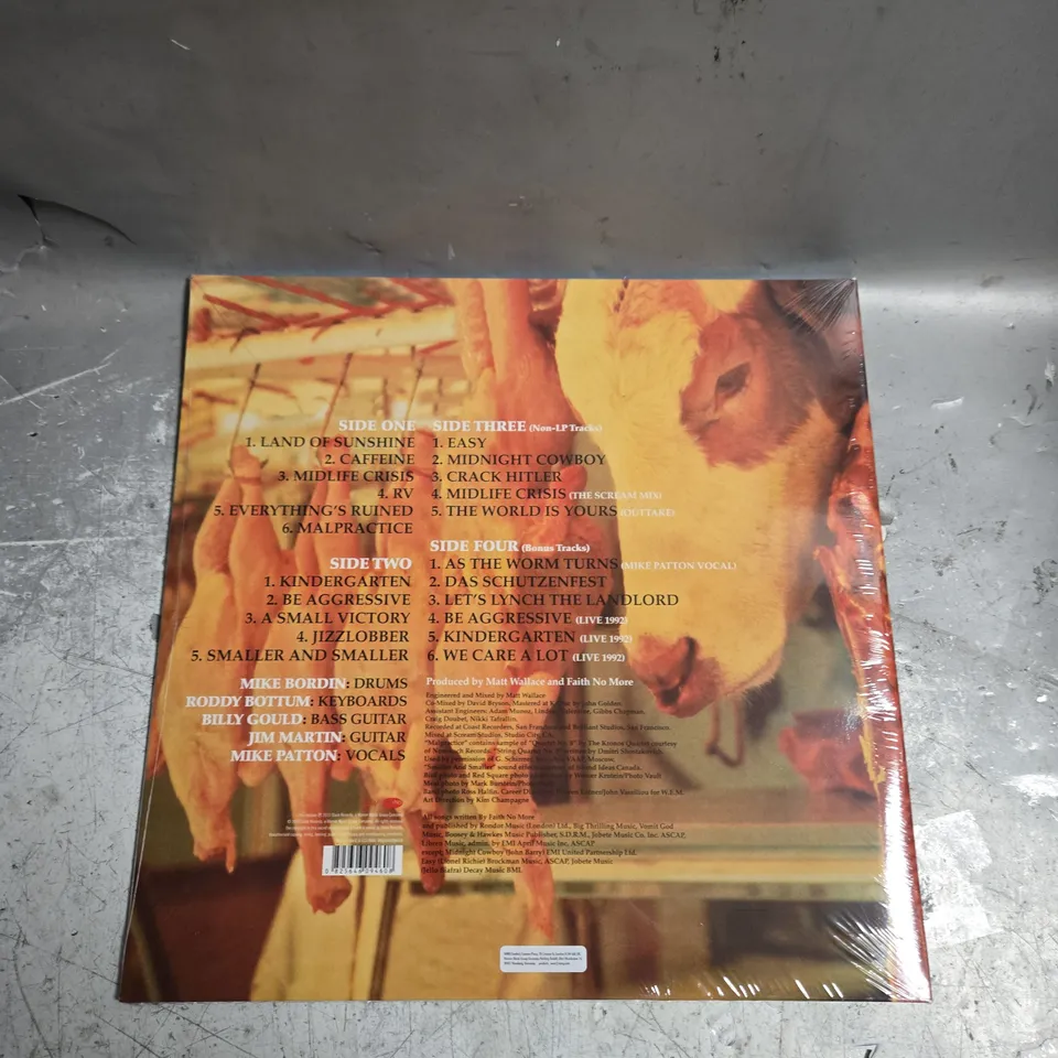 SEALED FAITH NO MORE ANGEL DUST VINYL 