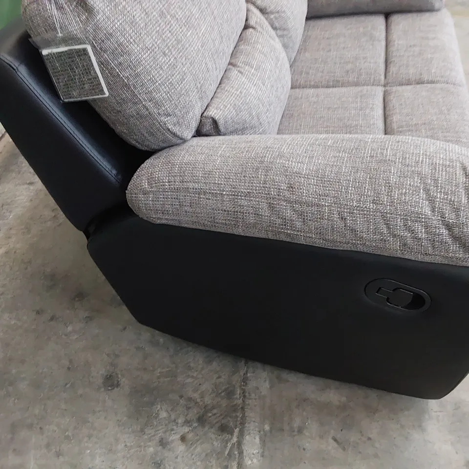 DESIGNER CHAISE SOFA LIGHT GREY JUMBO CHORD 