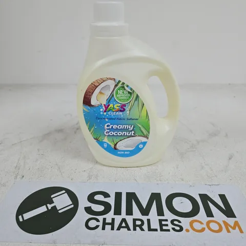 YASS CLEAN Creamy Coconut Fabric Softener – Concentrated, Non-Bio 2L