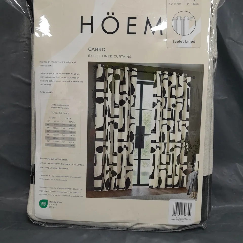 HOEM CARRO 168X183 EYELET CURTAINS CLAY