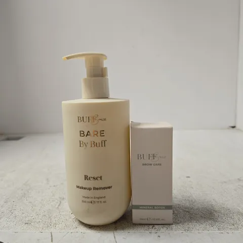BUFF BROWZ BARE BY BUFF RESET MAKE-UP REMOVER 500ML & BUFF BROWZ MINERAL BOTOX