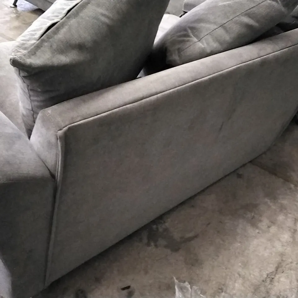 QUALITY DESIGNER CORNER GROUP SOFA - GREY FABRIC 