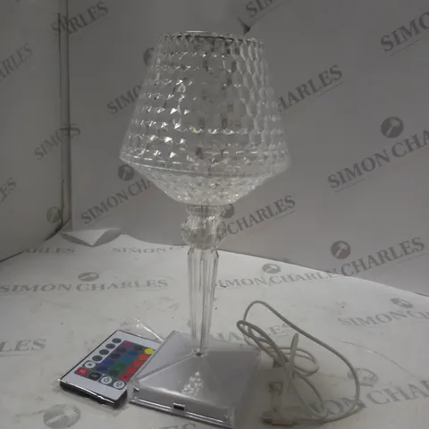CRYSTAL TABLE LAMP - 3 COLOUR DIMMING 
