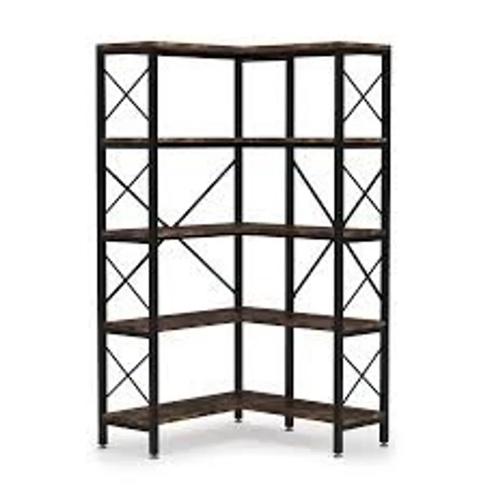 BOXED METAL CORNER BOOKCASE 