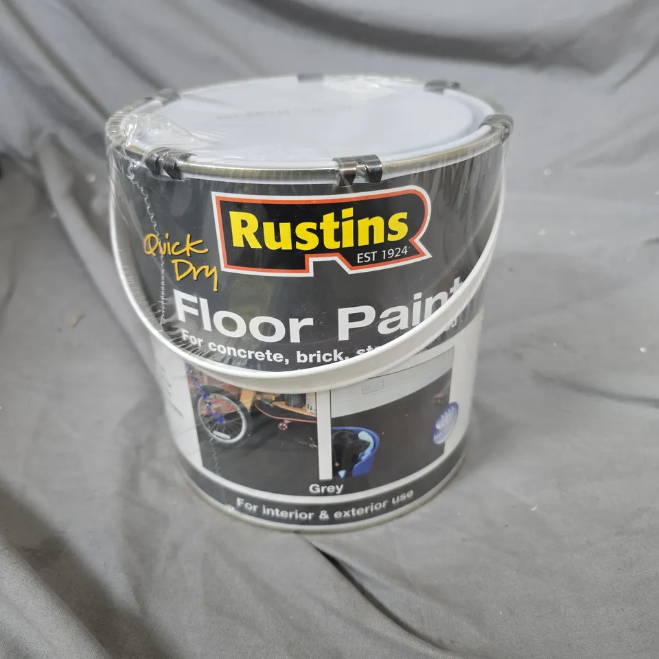 RUSTINS FLOOR PAINT – GREY, 2.5 LITRE
