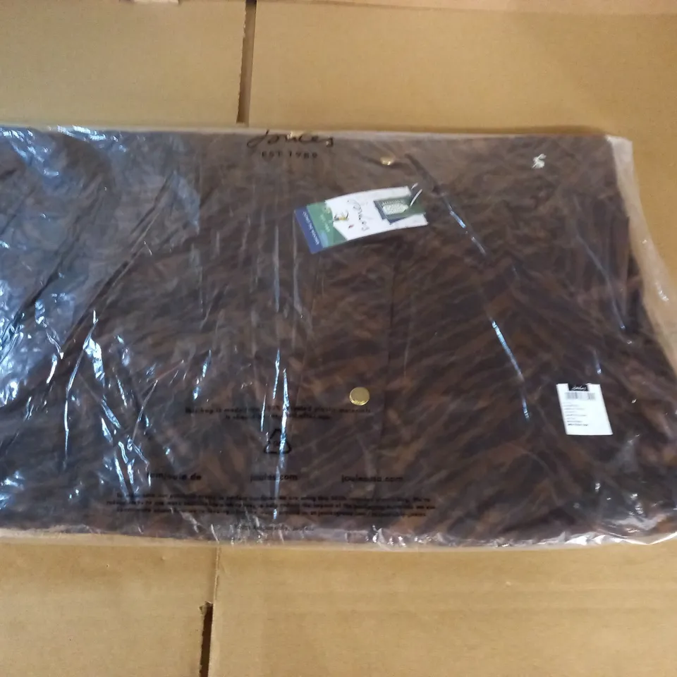 BAGGED JOULES WAYBRIDGE COAT IN BROWN ZEBRA - UK 8
