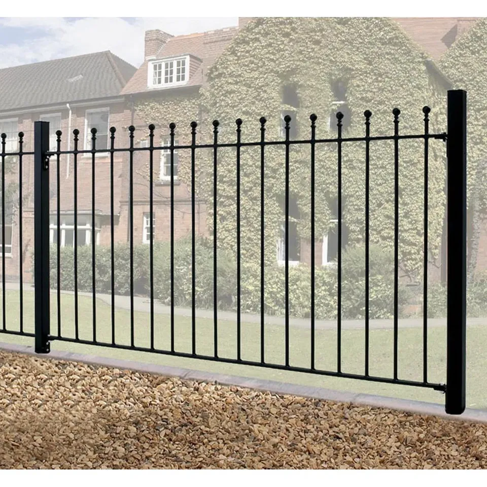 BAGGED BEGONIA BALL TOP METAL FENCE PANELS FITS 183cm GAP