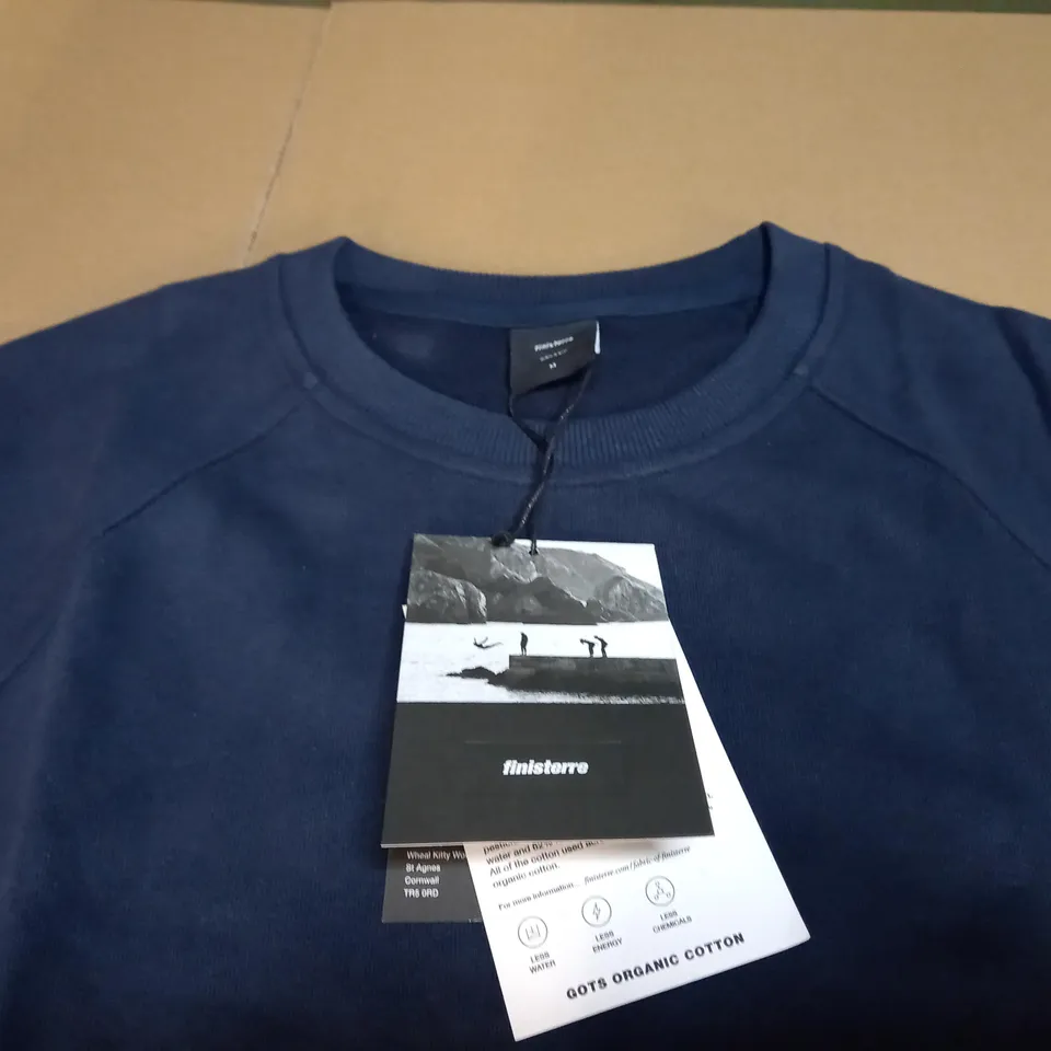 FINISTERRE ORGANIC COHO SWEATER IN NAVY - M