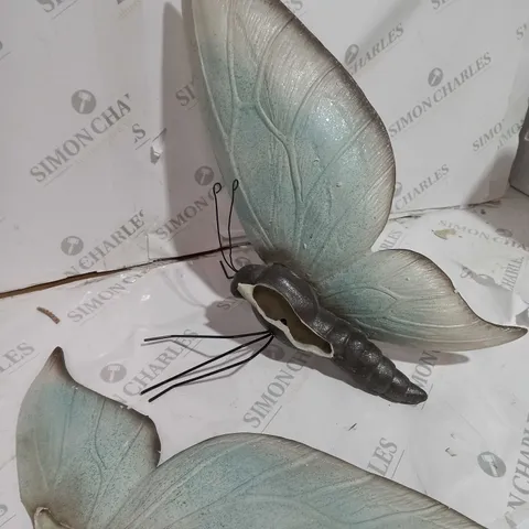 HOME2GARDEN LARGE GARDEN BUTTERFLY DECOR SOFT METALLIC