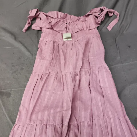 NOBODYS CHILD PINK DELPHINE MIDI DRESS - SIZE 12