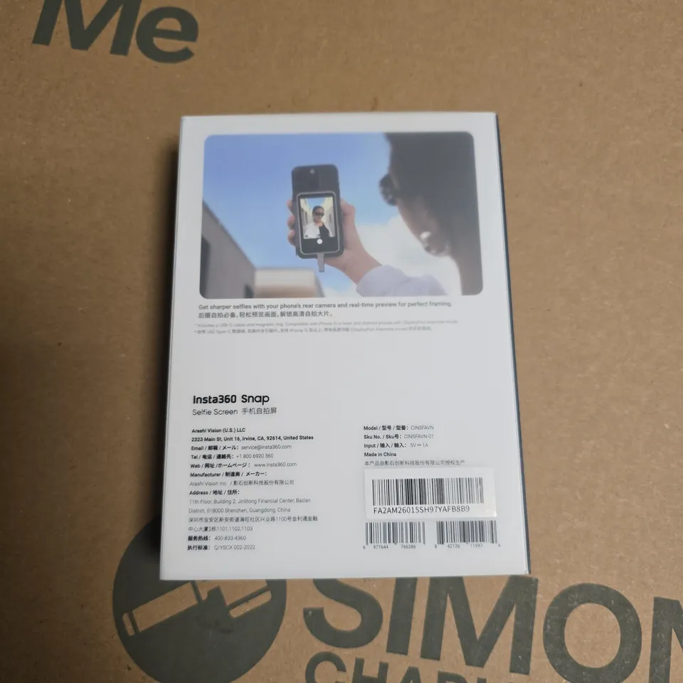 INSTA360 SNAP SELFIE SCREEN – BOXED