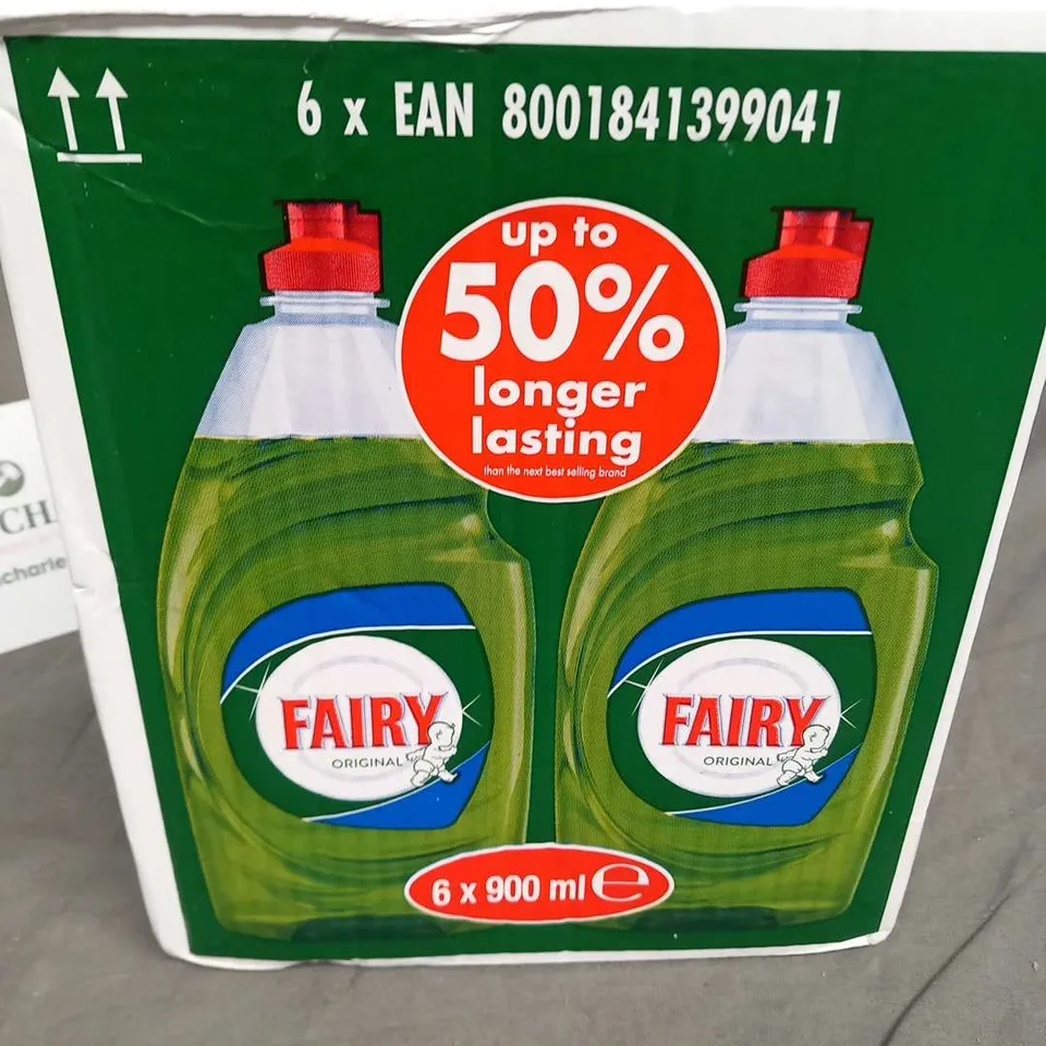 BOX OF SIX FAIRY 900ML BOTTLES