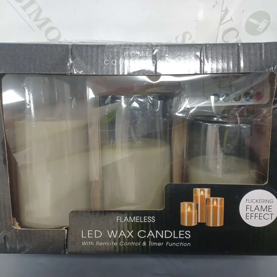 BOXED HOME COLLECTIONS FLAMELESS LED WAX CANDLES