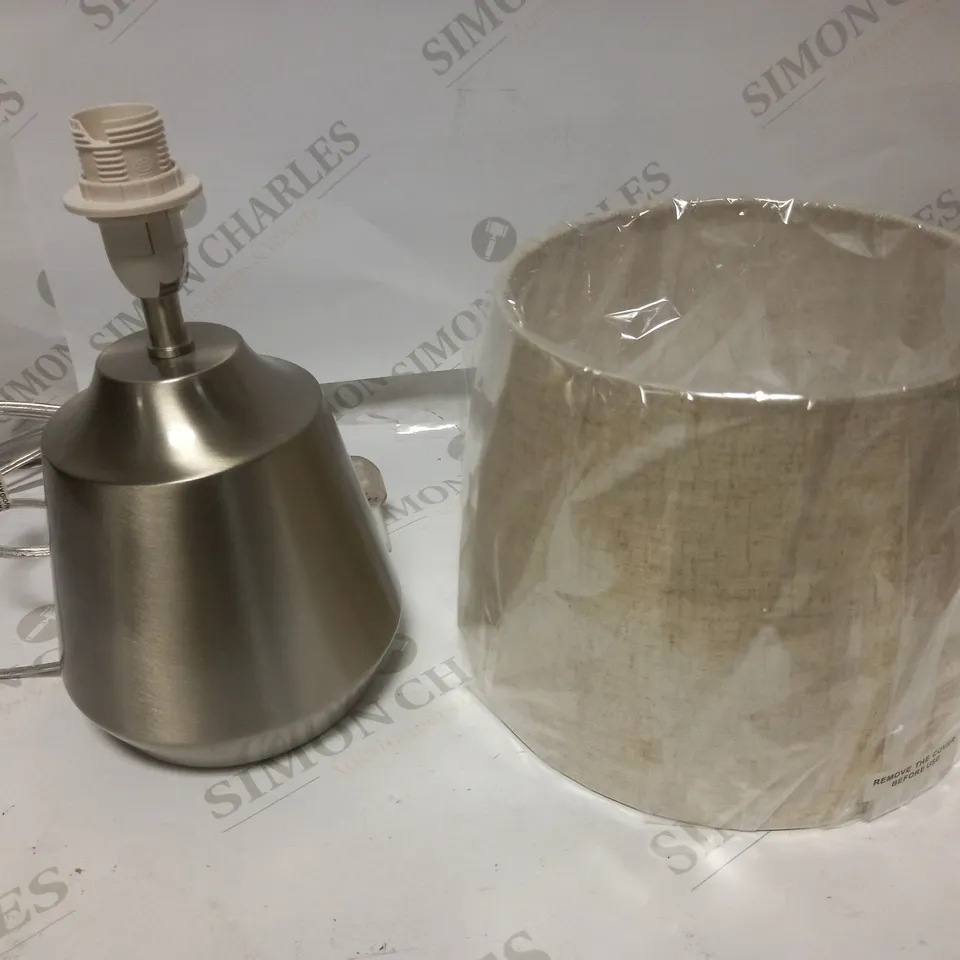 JOHN LEWIS LUPIN TABLE LAMP, SATIN NICKEL FINISH