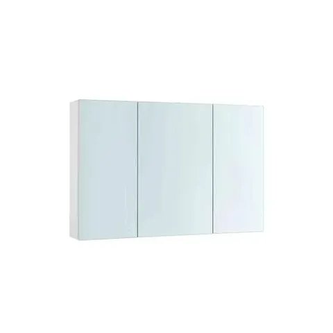 BOXED VASAGLE WALL CABINET WITH MIRROR, WHITE (1 BOX)