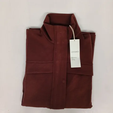 OYSHO LONG SLEEVE JACKET IN CHOCOLATE SIZE MEDIUM