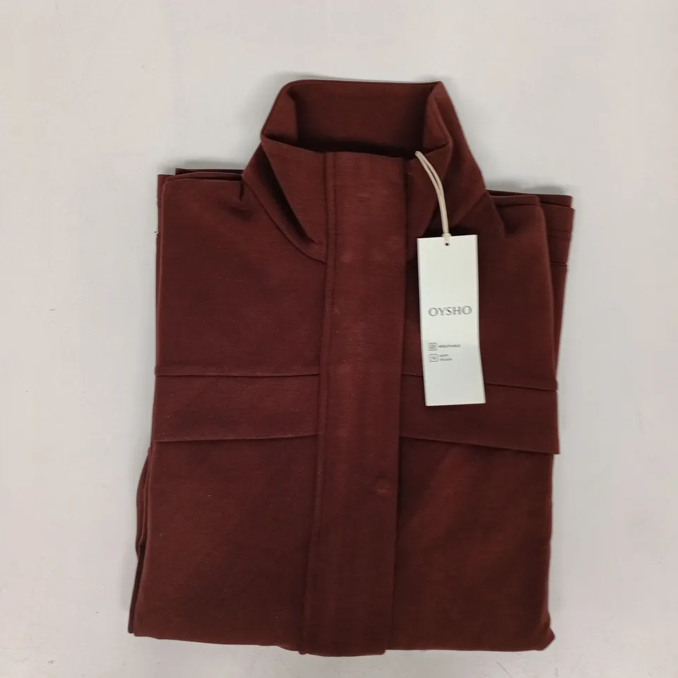OYSHO LONG SLEEVE JACKET IN CHOCOLATE SIZE MEDIUM